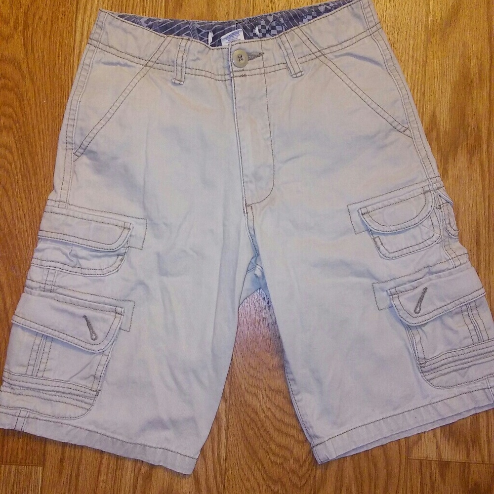 Boys Khaki Cargo Shorts.
